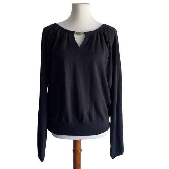 Tory Burch 100% cashmere gold key hole sweater XL - Picture 10 of 10